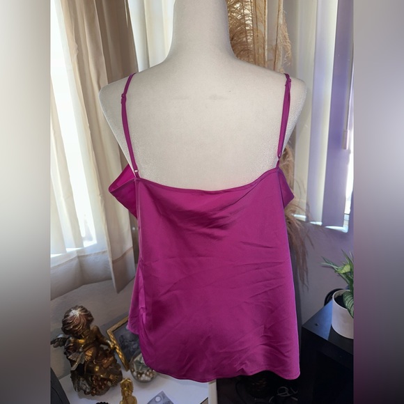 Pink sphaghetti strap satin tank top size xl - Picture 2 of 6